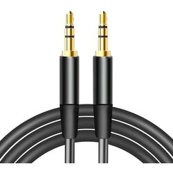 Maxlife audio cable jack 3.5 mm - jack 3.5 mm 1m black Cene