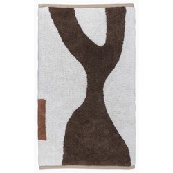 Mette Ditmer Denmark belo-rjava pralna bombažna preproga 50x80 cm figura – Cene