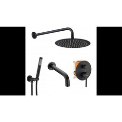 REA Bath REA SET KADA-TUŠ PODŽBUKNI LUNGO BLACK CRNI+ BOX Cene