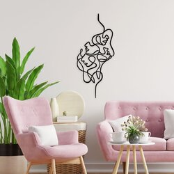 Wallity Zidna dekoracija Lica, 40x100 cm, 1,5 mm, Crna Cijene