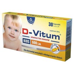 Oleofarm Vitamin D3 600 IE za otroke D-Vitum Kids (30 twist-off kapsul) Cene