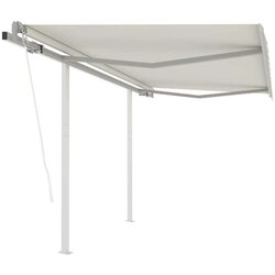  Automatska tenda na uvlačenje sa stupovima 3 5 x 2 5 m krem Cijene