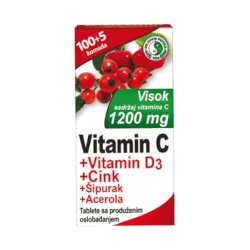HERBAPHARMA Vitamin C + D3 + Zn + Šipurak + Acerola Cene