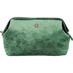 Pip Studio Kozmetična torbica Cooper Samt Quilty Days, ekstra velika - zelena Cene