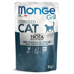 Monge cat Grill Sterilised Postrv 85 g Cene