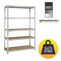 Mdc polica metal-medijapan 180x120x40cm, 5x175kg, galvanizovana 54567 Cene