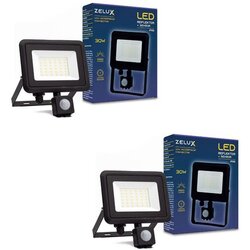 Zelux 2x led reflektor 30w 2550lm 4000k s pir senzorjem giba Cene