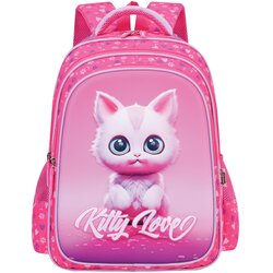 Scool ranac sa ojačanim leđima 3D eva kitty love SC2993, 42x30x22cm, roze Cene
