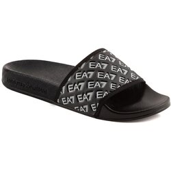 Emporio Armani Ženske papuče Water Sport All Over Slipper U Pvc With Allover Logo Debossed, Crne Cene