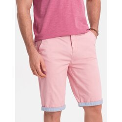 Ombre Men's chinos shorts with denim trim Cene