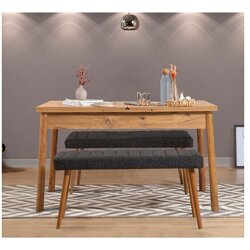 Hanah home trpezarijski sto i klupa 3 komada Santiago 1053 869VEL8838 Cene