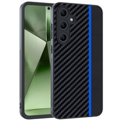 CARBON FIBER Texture maska za Samsung Galaxy S25 - Black/Blue Cene