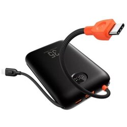Veger prenosna baterija z vgrajenimi kabli 20000 mAh, črna Cene