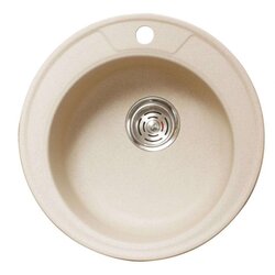 Inter Ceramic Sudopera usadna okrugla 49x49x20 sifon 11cm granit bez+s1 Cene