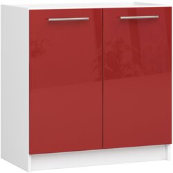 AKORD kuhinjski kabinet pod umivalnik oliwia s 80cm belo-rdeči sjaj, (21713692) Cene