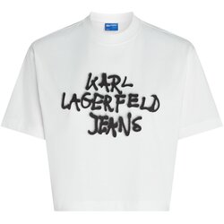 Karl Lagerfeld jeans Majica črna / bela Cene