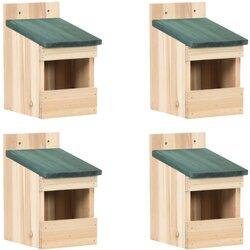 vidaXL Ptičje hišice 4 kosi 12x16x20 cm les jelke, (21583175) Cene