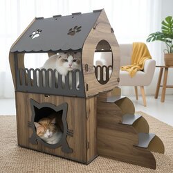 Paws & Whiskers kuća za mačke adora, braon Cene