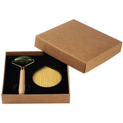 Meixi Set za negu lica DERMA 2u1 - gua sha masažer + ogledalce/ bambus/ poklon set Cene