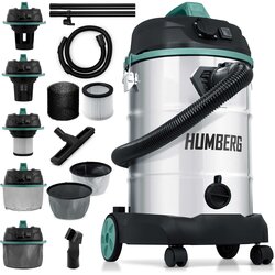 Humberg Powerful 30L Industrial Vacuum Cleaner HM-402 with 1600W Motor for Wet and Dry Cleaning, (21740394) Cene