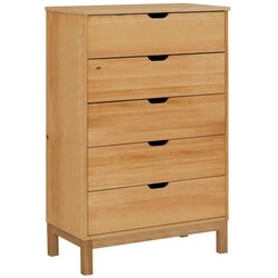 Støraa Visoka komoda iz masivnega bora v naravni barvi 113x39 cm Post – Cene