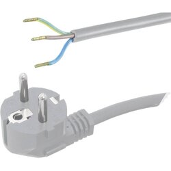 Hawa Priključni kabel [ varnostni vtič - kabel\, odprti konec] sivi 5 m 1008229, (20414239) Cene