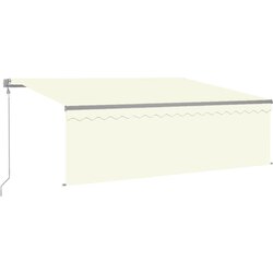 vidaXL Avtomatsko zložljiva tenda s senčilom 4x3 m krem, (20609169) Cene