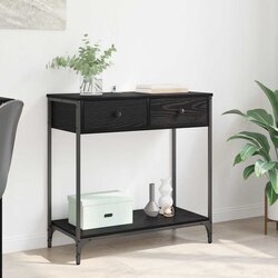 vidaXL Konzolna stolica Crni hrast 75 x 34,5 x 75 cm Konstruirano drvo Cijene
