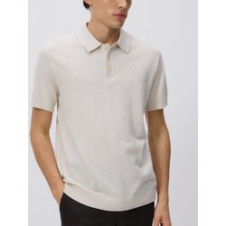 Reserved Polo-džemper s mješavinom pamuka - bež Cijene