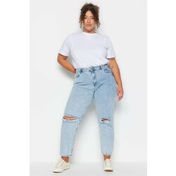 Trendyol Curve Plus Size Jeans - Blue - Mom Cene