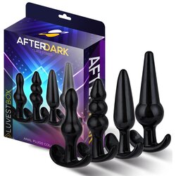 Afterdark Luvest Box Silicone Anal Plugs Collection Black 4 pack Cene
