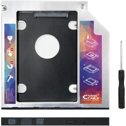 NANOCABLE caddy 9,5 mm 5,25" za hdd 2,5" sata, (21729962) Cene