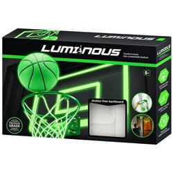 Luminous Glow in the Dark košarkaški set sa tablom, obručem i loptom Cene