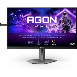 AOC gaming monitor agon pro AG256FS, 25", 1920x1080, ips, 390Hz, 0.3 ms, rgb, freesync, pivot, hdmi 2.0 x2, DP1.4, usb, crni Cene