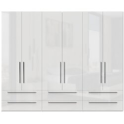 Jela Jagodina jela plakar P66/PN - kolekcija piano - kristalno bela/kristalno bela hg lak - 272x224x56 cm Cene