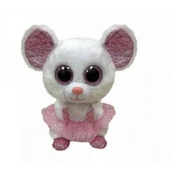 TY pliš Beanie Boos NINA - bela miška balerina (15 cm) Cene