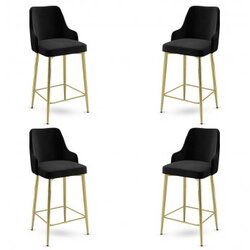 Hanah home set 4 barske stolice enox black gold Cene