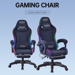 Imperial Throne gaming stolice led rgb aero 5400 - black Cene