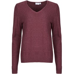 Vila Puloverji VIRIL V-NECK L/S Bordo Cene