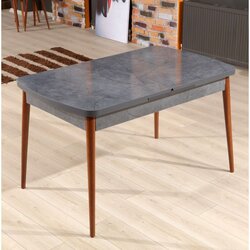 Hanah home Aris - Anthracite, Walnut AnthraciteWalnut Extendable Dining Table Cene