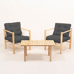 Hanah home Garden set stol i 2 stolice MYG02, antracit Cijene