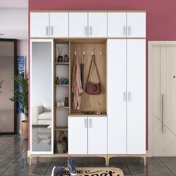 Woody Fashion EA121 - 2765 walnutwhite hall stand Cene