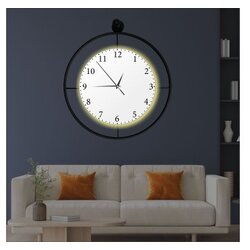 WALLXPERT dekorativni metalni zidni sat mclock black 00132 Cene