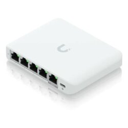 Ubiquiti 5-port 2.5G switch that can be powered with PoE or a USB-C adapter; 4x 2.5 GbE ports, 2.5 GbE PoE input port for power - USW-FLEX-2.5G-5-EU Cene