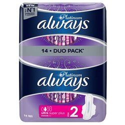 Always platinum super duo higijenski ulošci 14kom Cene