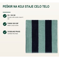 Explode Peškir za plažu Capri Maxi, 90x180cm, Menta Cene