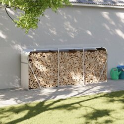 vidaXL Držač za cjepanice srebrni 234x45x100 cm od pocinčanog čelika Cijene