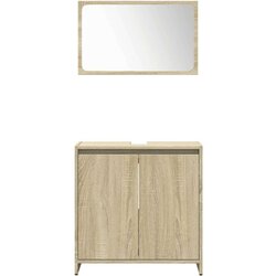 vidaXL 4-dijelni set kupaonskog namještaja boja hrasta sonome drveni Cijene