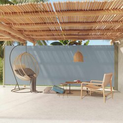 vidaXL Uvlačiva bočna tenda za terasu 200 x 600 cm siva Cijene