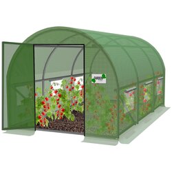 Chomik GARDEN LINE – Vrtni plastenik s 3 segmenta 3 × 2 × 2 m, s dodatnom funkcijom ventilacije – zeleni Cene